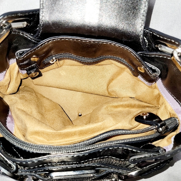 RARE JIMMY CHOO Liquid Silver Mesh Tam Tote - Picture 8 of 16